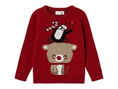 Name It jester red Christmas knit sweater